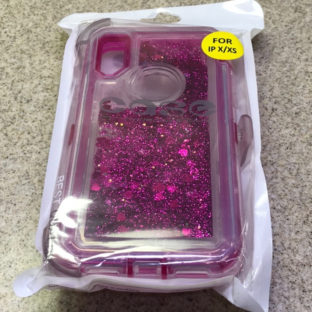 Case For IP X/XS. Phone case Hot Pink Hearts